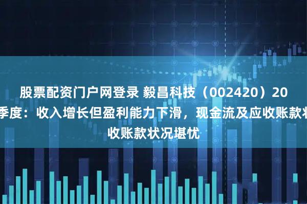 股票配资门户网登录 毅昌科技（002420）2025年一季度：收入增长但盈利能力下滑，现金流及应收账款状况堪忧