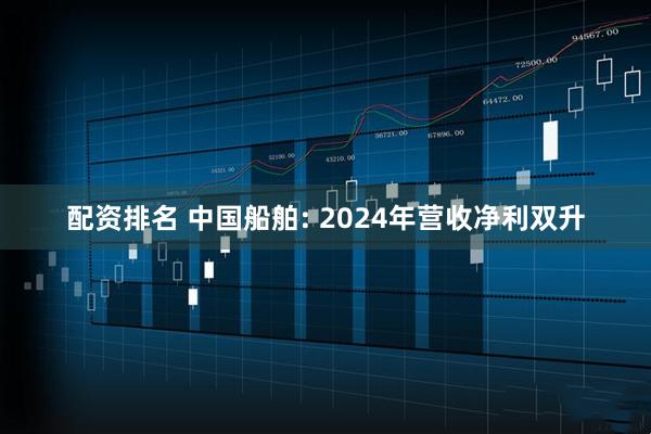 配资排名 中国船舶: 2024年营收净利双升